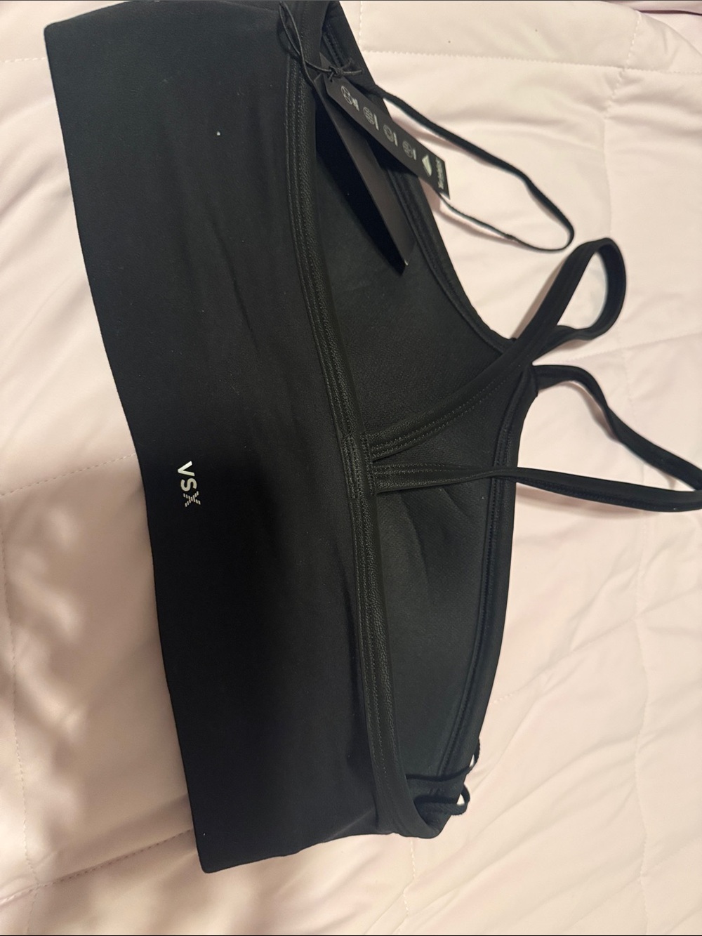 NWT Victoria's Secret VSX Black Double-Strap Sports Bra Small - Picture 4 of 4